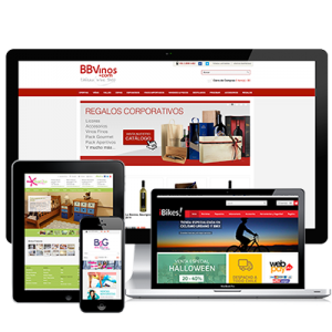 Imagen de distintas pantallas con sitios web