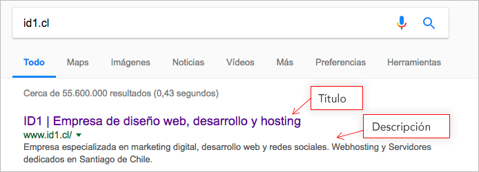 etiqueta titulo y descripcion para mejorar seo en pagina web