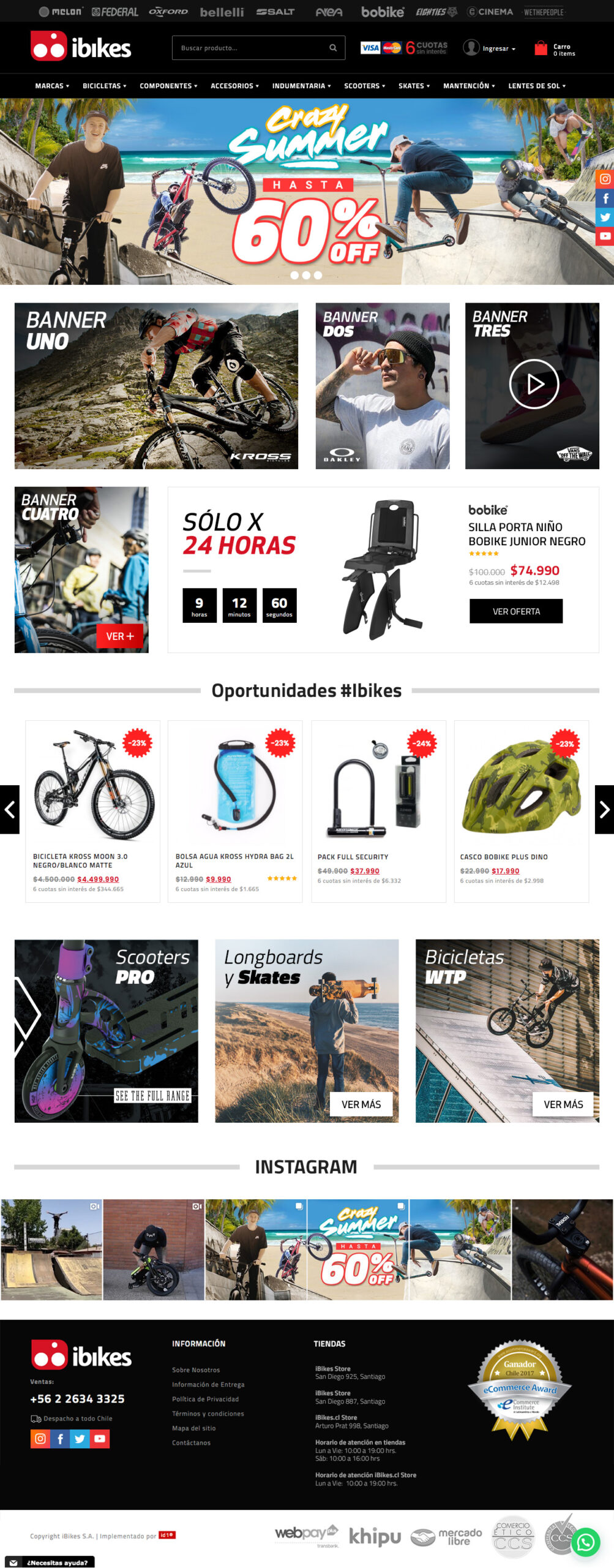 Página Web Rediseño iBikes.cl