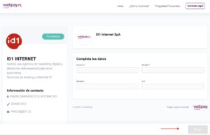 pagar con webpay en id1.cl