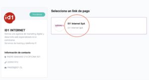 pagar online en id1 con webpay